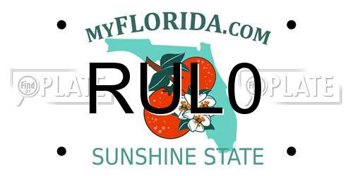 RUL0 Florida License Plate