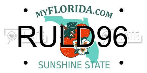 RULD96 Florida License Plate