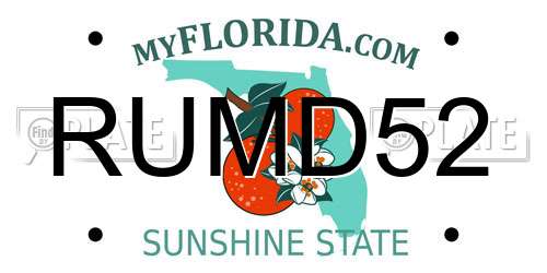 RUMD52 Florida License Plate