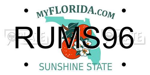 RUMS96 Florida License Plate