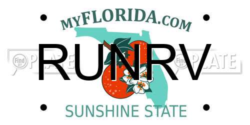 RUNRV Florida License Plate