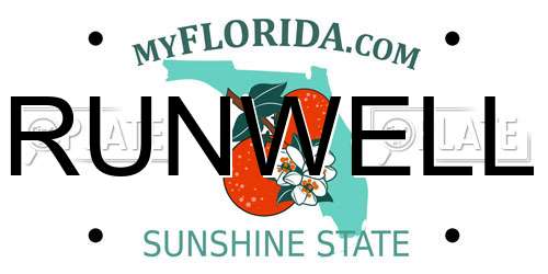 RUNWELL Florida License Plate