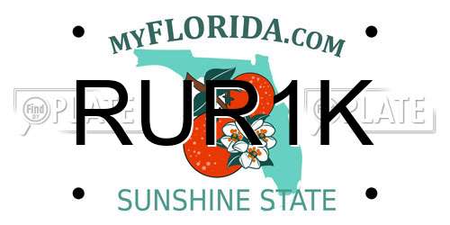 RUR1K Florida License Plate