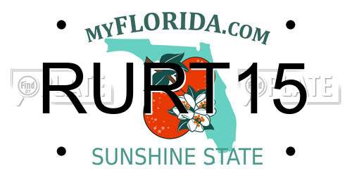 RURT15 Florida License Plate