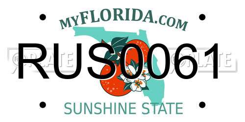 RUS0061 Florida License Plate
