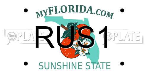 RUS1 Florida License Plate