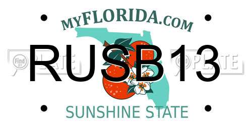 RUSB13 Florida License Plate