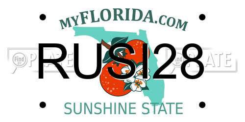 RUSI28 Florida License Plate