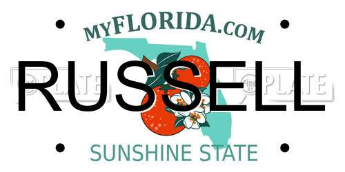RUSSELL Florida License Plate
