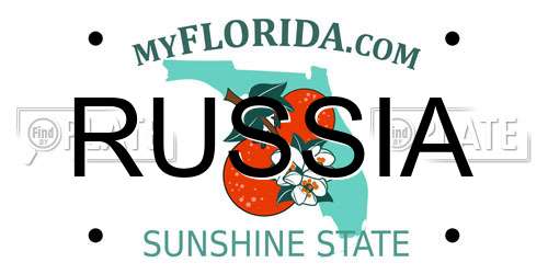 RUSSIA Florida License Plate