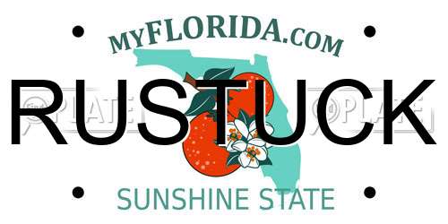 RUSTUCK Florida License Plate