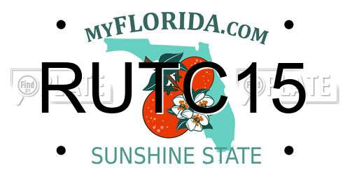 RUTC15 Florida License Plate