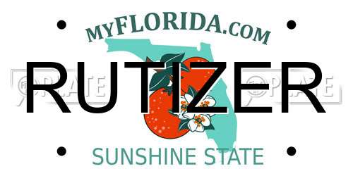 RUTIZER Florida License Plate