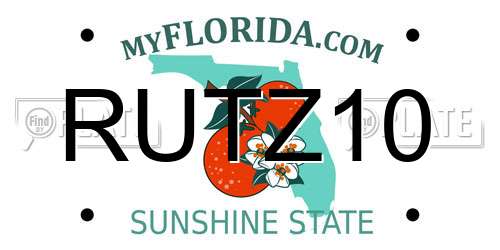 RUTZ10 Florida License Plate