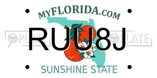 RUU8J Florida License Plate
