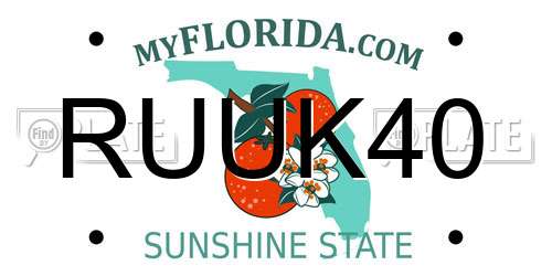 RUUK40 Florida License Plate