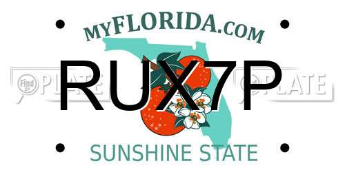 RUX7P Florida License Plate