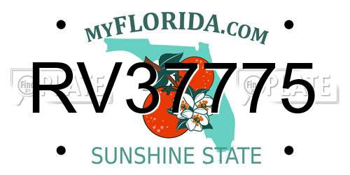RV37775 Florida License Plate