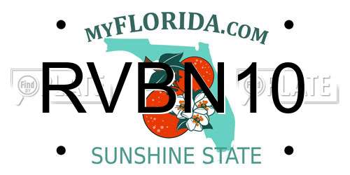 RVBN10 Florida License Plate