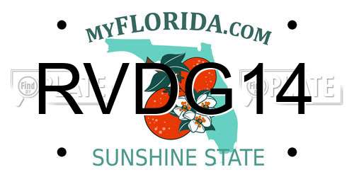RVDG14 Florida License Plate