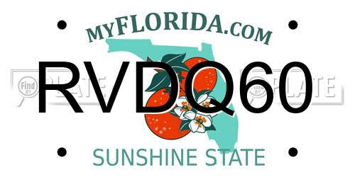 RVDQ60 Florida License Plate