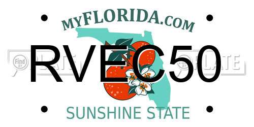 RVEC50 Florida License Plate