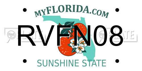 RVFN08 Florida License Plate