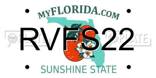 RVFS22 Florida License Plate