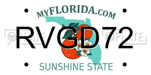 RVGD72 Florida License Plate