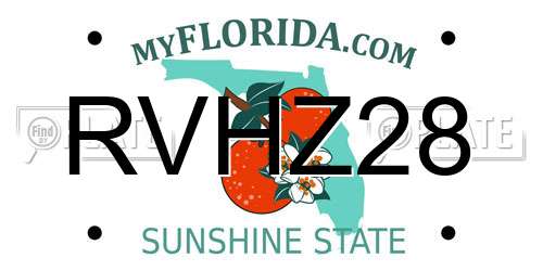 RVHZ28 Florida License Plate