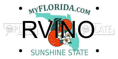 RVINO Florida License Plate