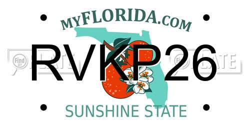 RVKP26 Florida License Plate