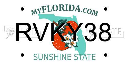 RVKY38 Florida License Plate
