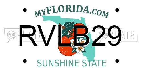 RVLB29 Florida License Plate