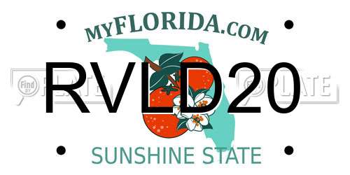 RVLD20 Florida License Plate