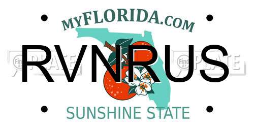 RVNRUS Florida License Plate