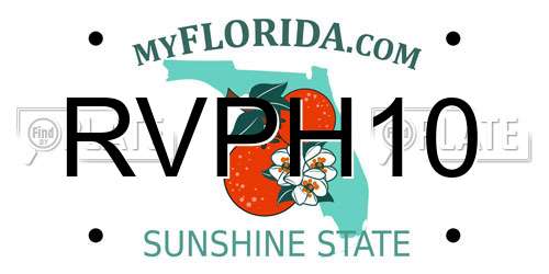 RVPH10 Florida License Plate