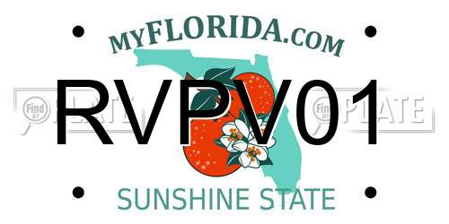 RVPV01 Florida License Plate
