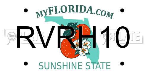 RVRH10 Florida License Plate