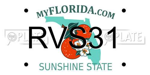 RVS31 Florida License Plate