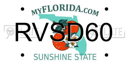 RVSD60 Florida License Plate