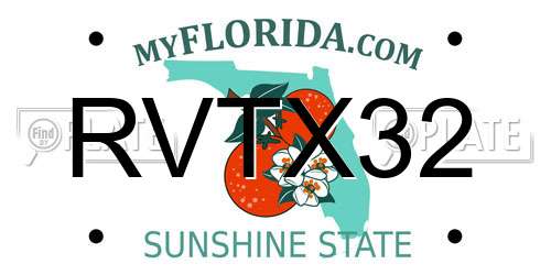 RVTX32 Florida License Plate