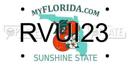 RVUI23 Florida License Plate