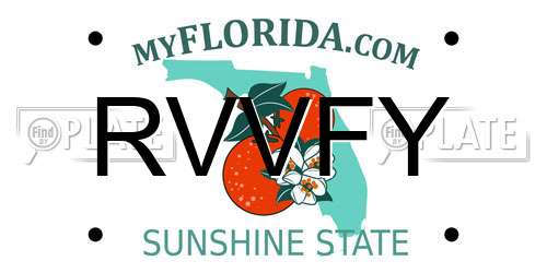 RVVFY Florida License Plate