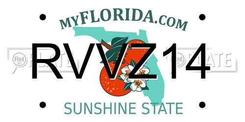 RVVZ14 Florida License Plate