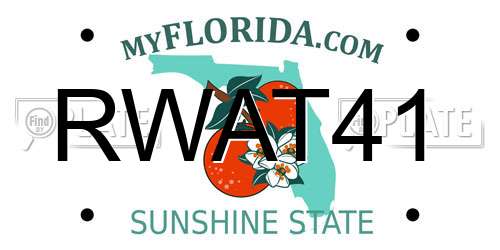 RWAT41 Florida License Plate
