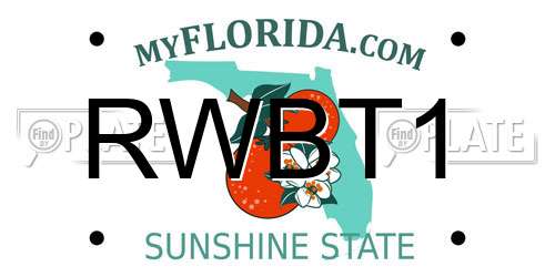 RWBT1 Florida License Plate