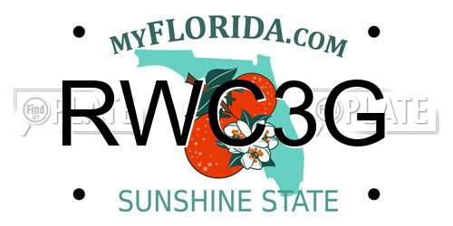 RWC3G Florida License Plate