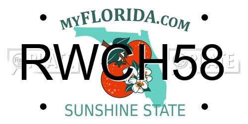 RWCH58 Florida License Plate