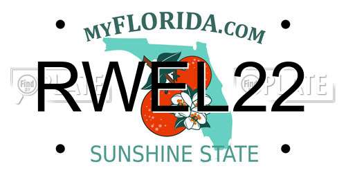 RWEL22 Florida License Plate